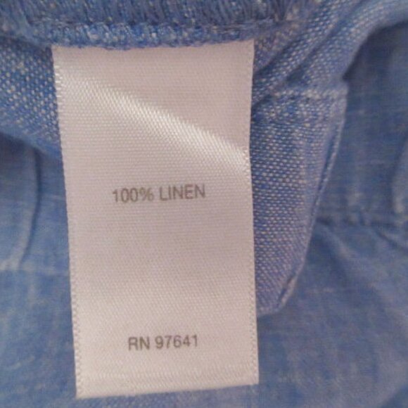 J. Jill Love Linen Pull On Pants Size 3X Pockets Wide Leg High Rise Crop Coastal - Picture 10 of 10